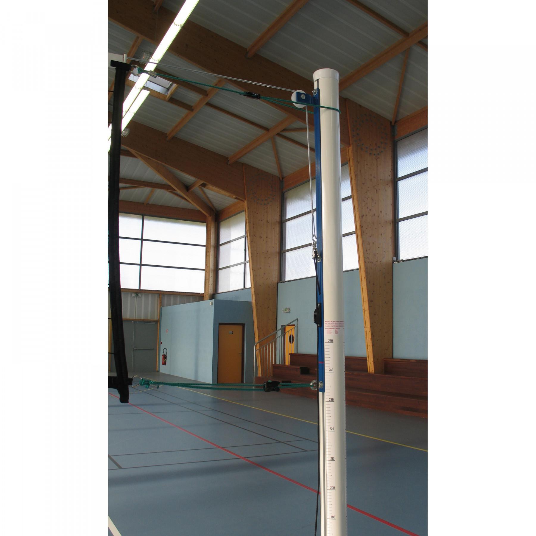 Paar aluminium volleybalpalen zonder hulzen Sporti France