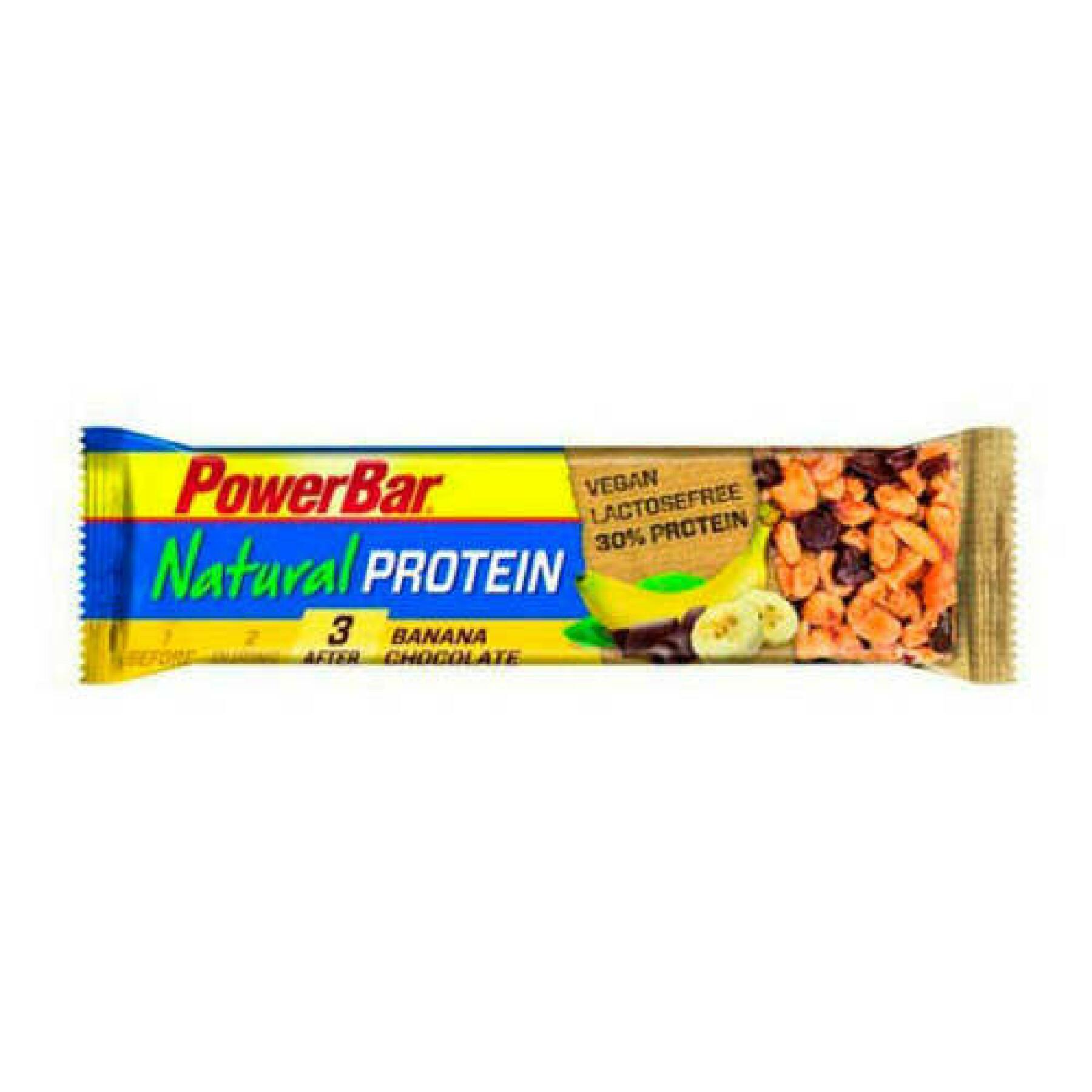 Partij van 24 repen PowerBar Natural Protein Vegan - Banana Chocolate