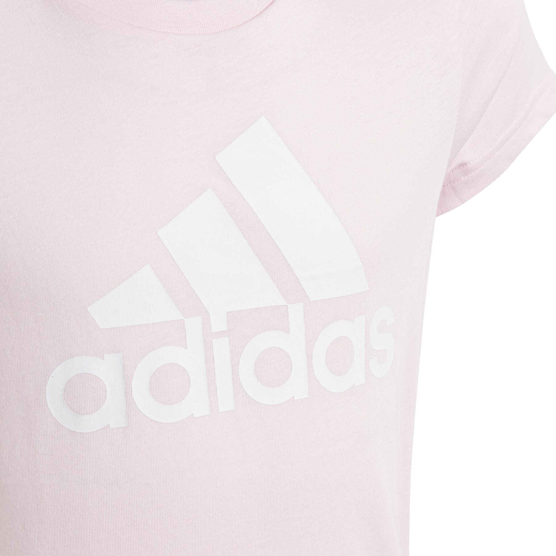 T-shirt katoen groot logo meisje adidas Essentials