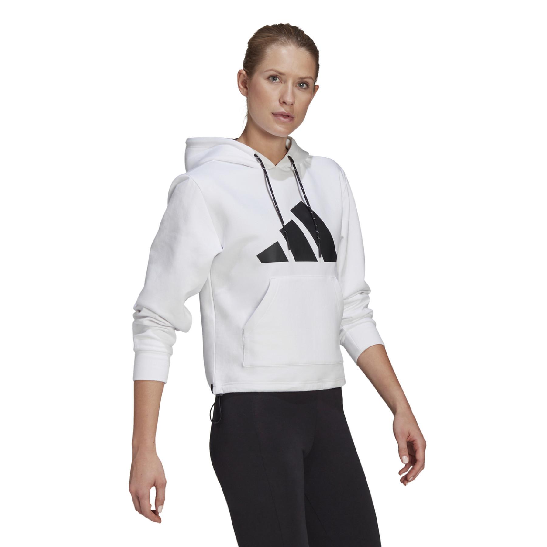 Dames sweatshirt met capuchon adidas Sportswear Relaxed Doubleknit