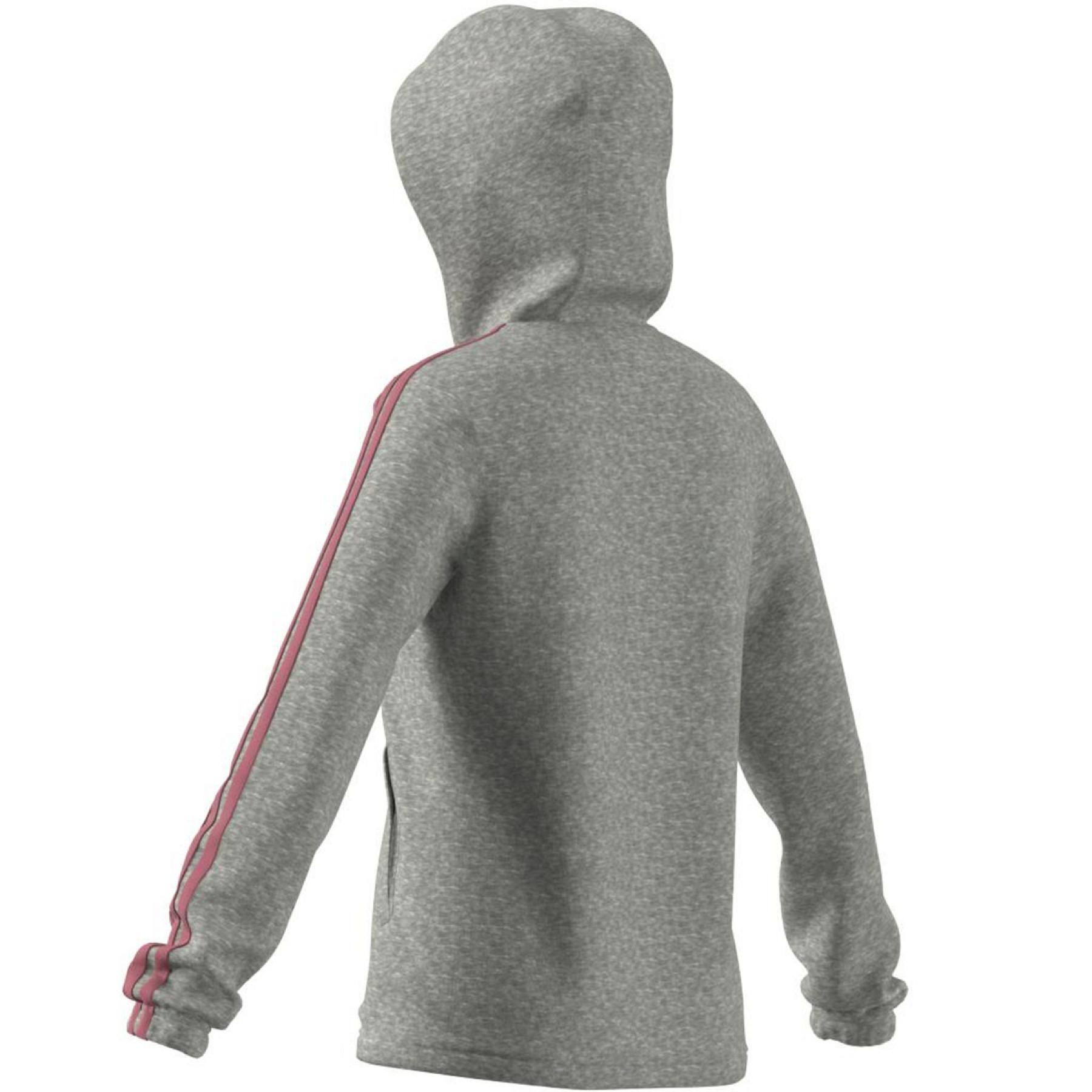 Kinder sweatshirt met capuchon en ritssluiting adidas Essentials 3S