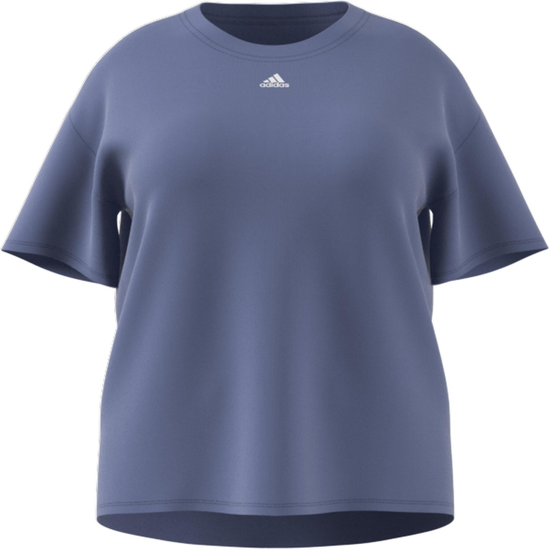 Dames-T-shirt adidas Training 3-Stripes Aeroready (Grandes tailles)