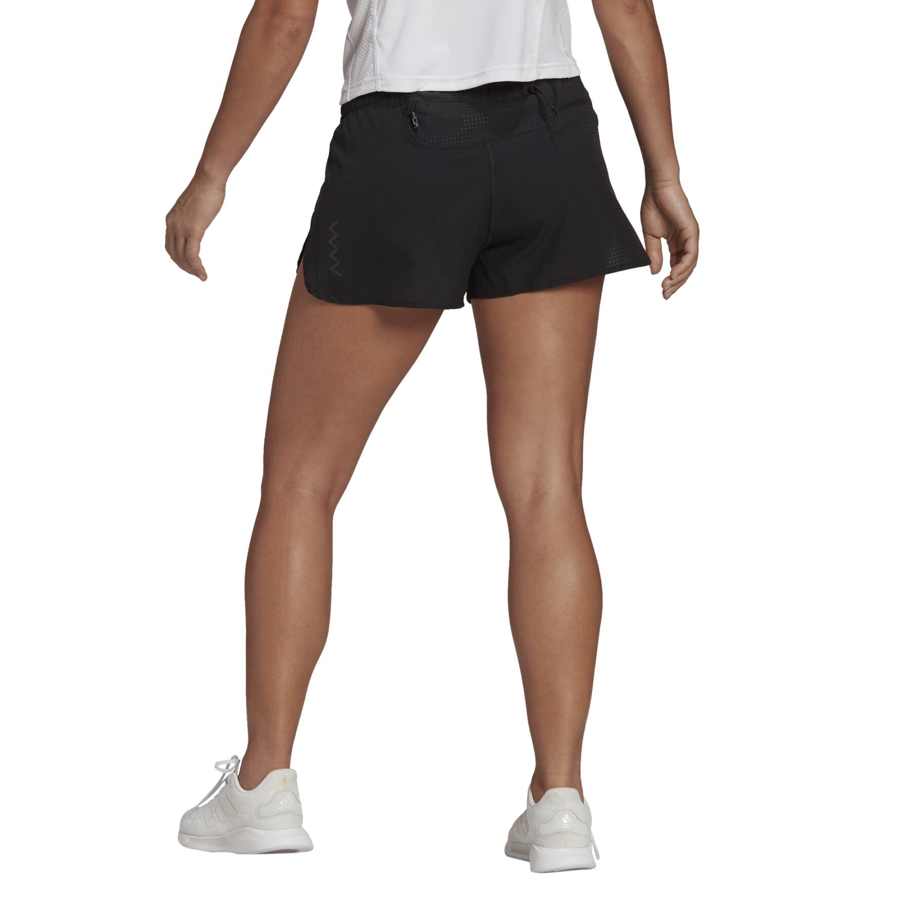 Dames shorts adidas Run Fast Running With Inner Brief