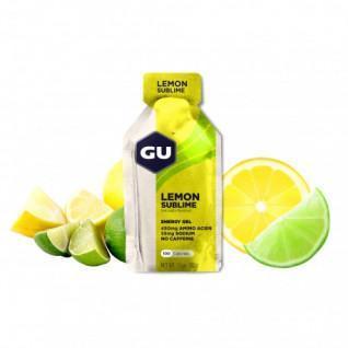 Set van 24 gels Gu Energy citron intense sans caféine