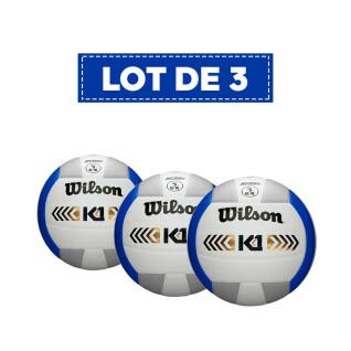Set van 3 volleyballen Wilson K1 Gold