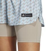 Dames short met 2-in-1 logo adidas Marimekko Run Icons 3 Bar Logo